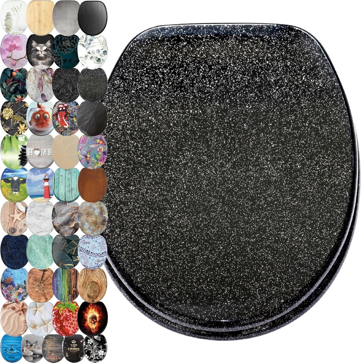Houten Toiletbril zonder Softclose, Stabiele Kwaliteit in Diverse Kleuren