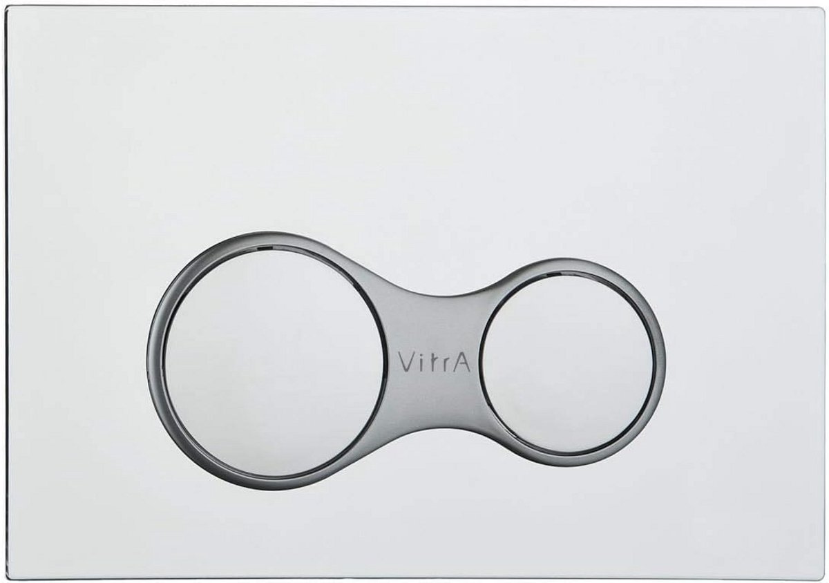 Dual Flush Plaat Rechthoekig Chroom - Universele WC Bedieningspaneel