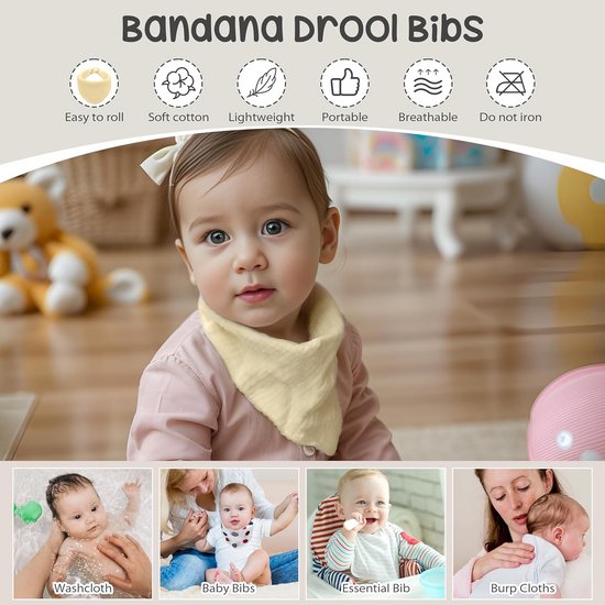 7-Delige Baby Cadeauset Geboorte: Luxe Handdoek, Rammelaar, Slabbetje en Sokjes - Unisex Kraamcadeau — afbeelding 5