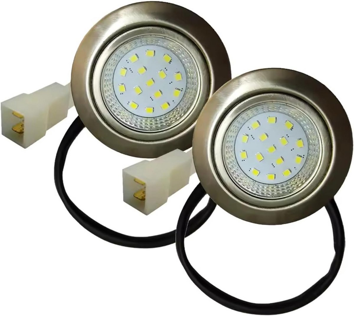 Set van 2 LED Afzuigkap Verlichting 1.5W 12V Wit Licht voor Montage in Rookafvoer