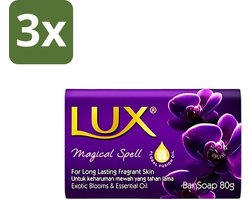3 x Lux - Zeep - Magical Spell - Hydraterend - Luxe Geurbeleving - 80 g - Zeep - Hygiëne - Geur - Reiniging - Hydraterend