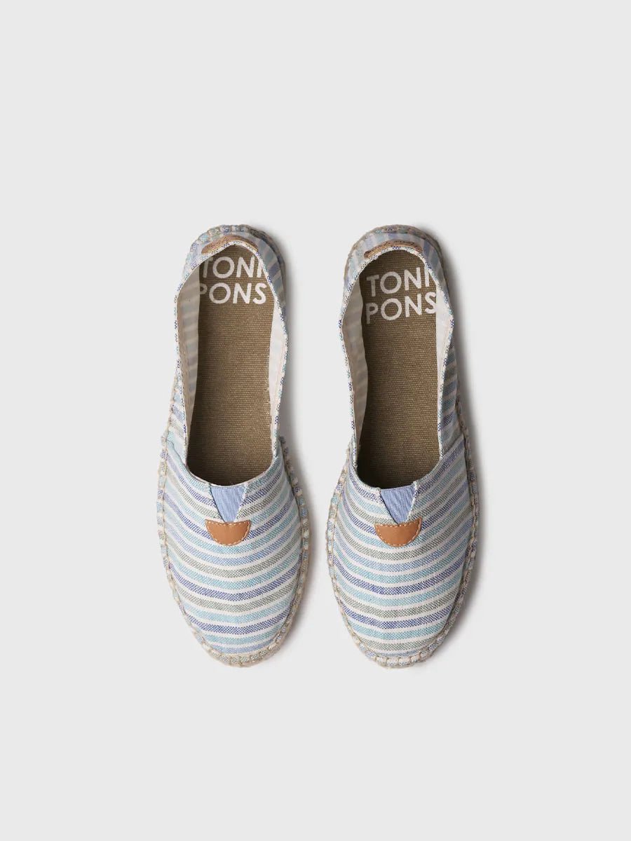 Unisex gestreepte platte espadrilles | BLANES-RN