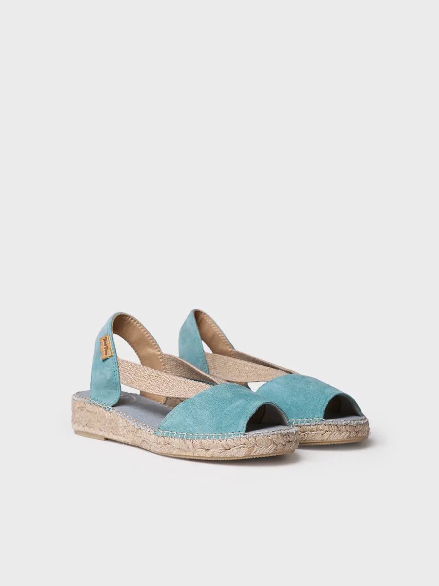 Platte suède espadrille voor dames | ELLA