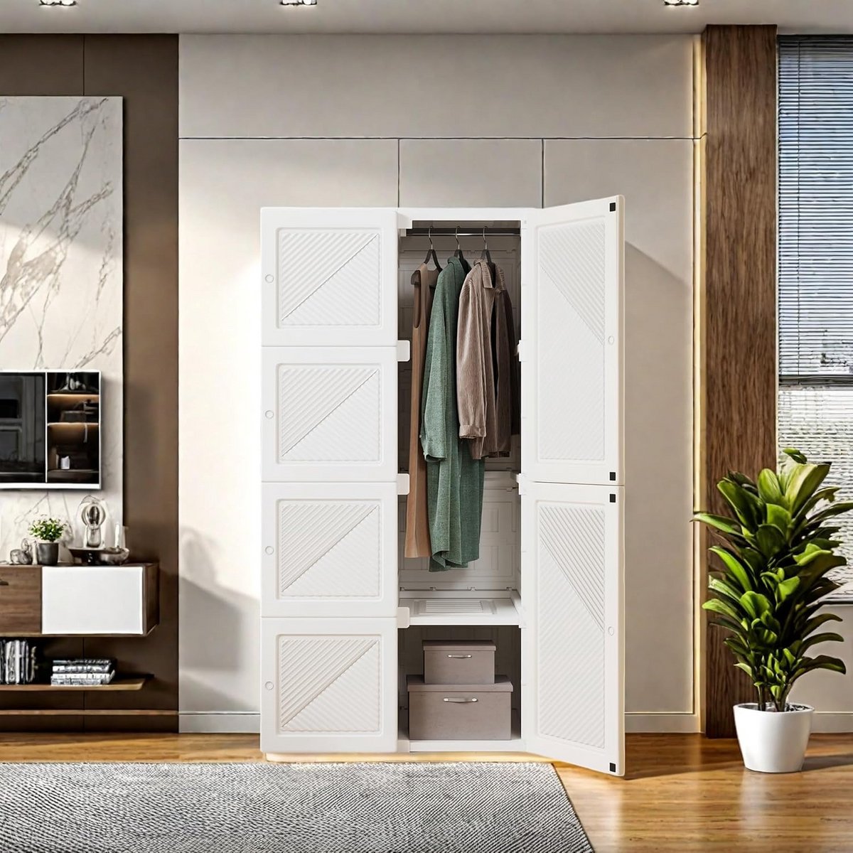 Dressing Kasten - Kledingkast - Kledingkasten Slaapkamer - Organizer - Opbergvak