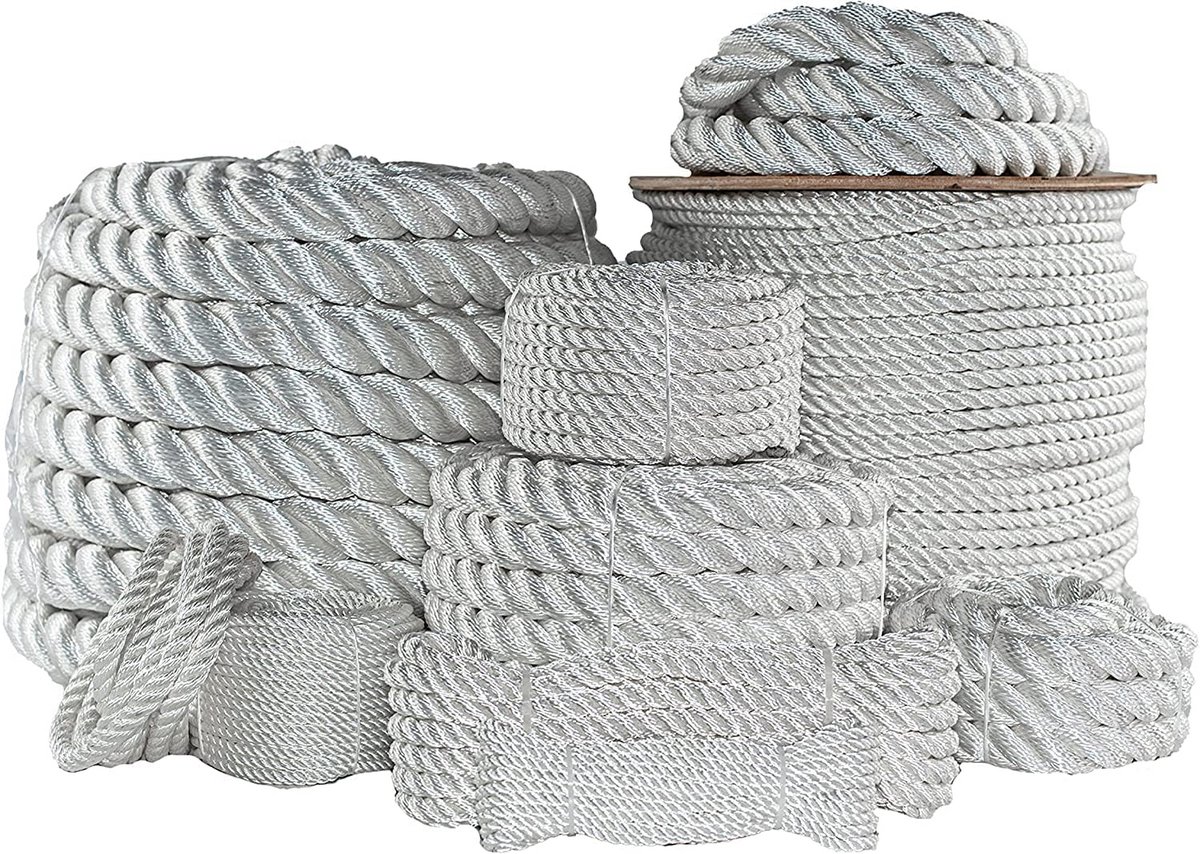 Twijndraad Nylon Touw - Sterk Multifunctioneel Nutslijn voor Klussen en Hobby (Wit)