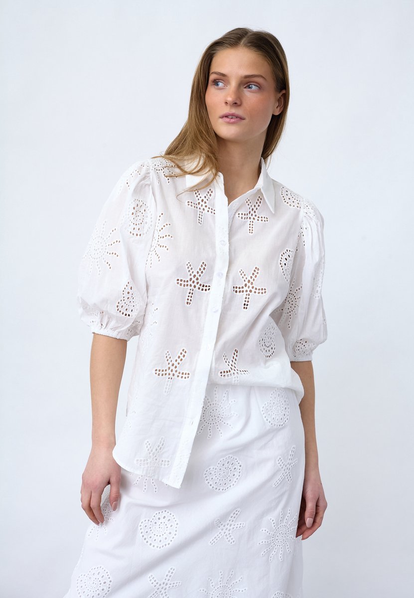 SISTERS POINT Ella-sh78- Dames Blouse - White - Maat S