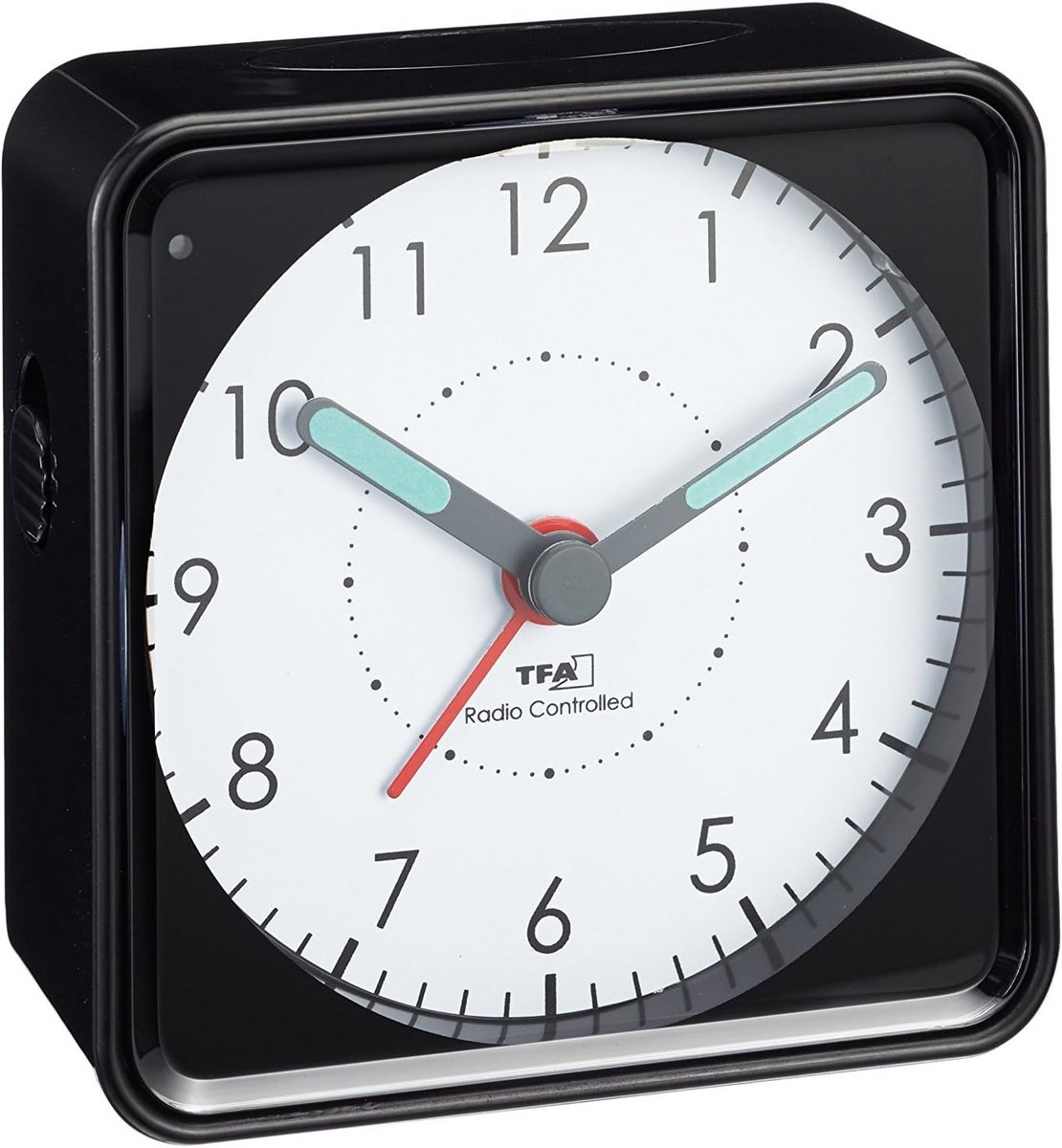 Draadloze Wekker Analoog met Snooze en Licht Zwart