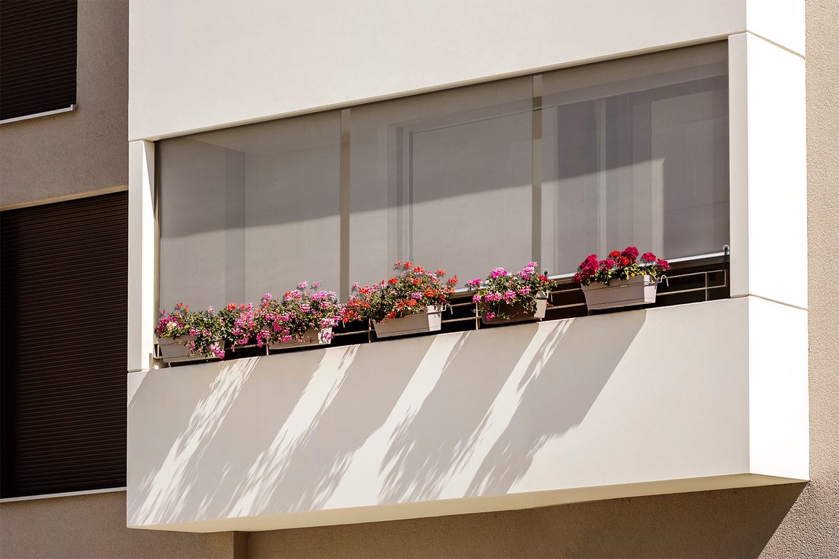 Coloray Buitenrolgordijn - Wit Buitenjaloezie - 60x180 cm - Zonnescherm Verticaal - Privacy Scherm Terras - Zonwering Balkon - Verticale Markies - Screen Buiten - Zonwerende Screen