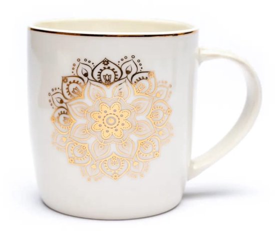 Set de tasses à thé Mandala blanc