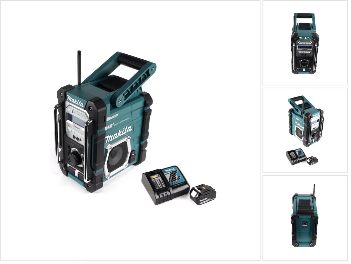 Makita DMR 112 RF1 accu bouwplaatsradio 7,2 - 18V Bluetooth DAB+ + 1x 3,0Ah accu + oplader