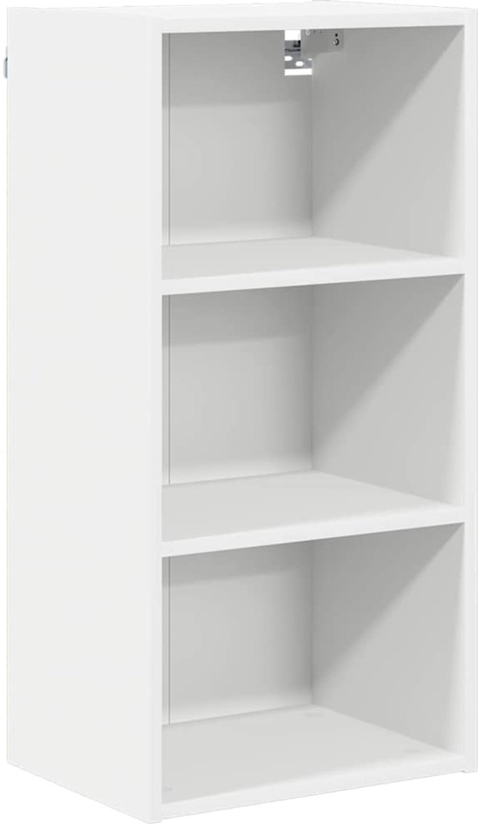 vidaXL Hangkast - Wit - 40 - x - 29,5 - x - 80 - cm - Bewerkt - hout