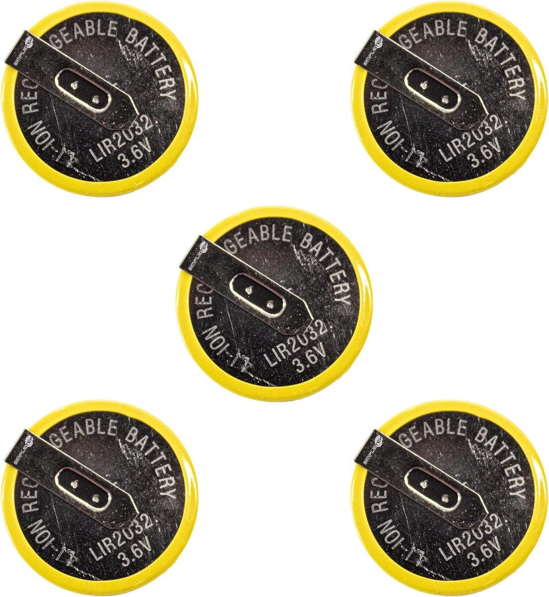 Oplaadbare Batterijen - Lithium Ion Accu - Afstandsbediening Voertuig - 90° Soldeerknop - 3.6V 40mAh