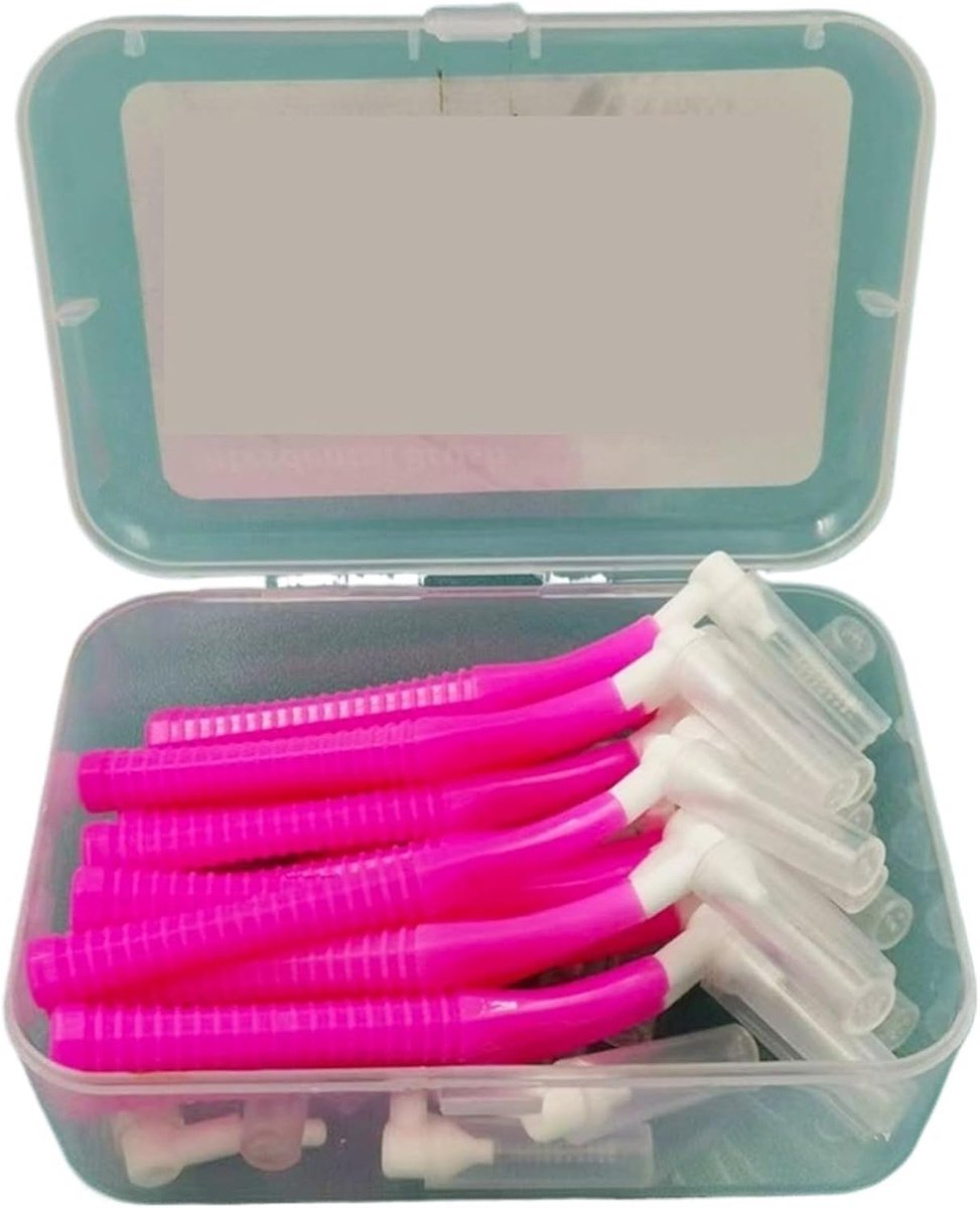Interdentale Borsteltjes - Flosssticks Tandenstokers - Mondhygiëne Verbeteren - L-vormige Ragers - 20 Stuks Pakket