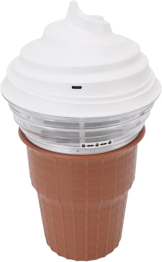 Elektrische Ijsmachine - Automatische Dessertmaker - Zelf IJs Maken - Inclusief Receptengids - Compact Formaat - Wit — afbeelding 3