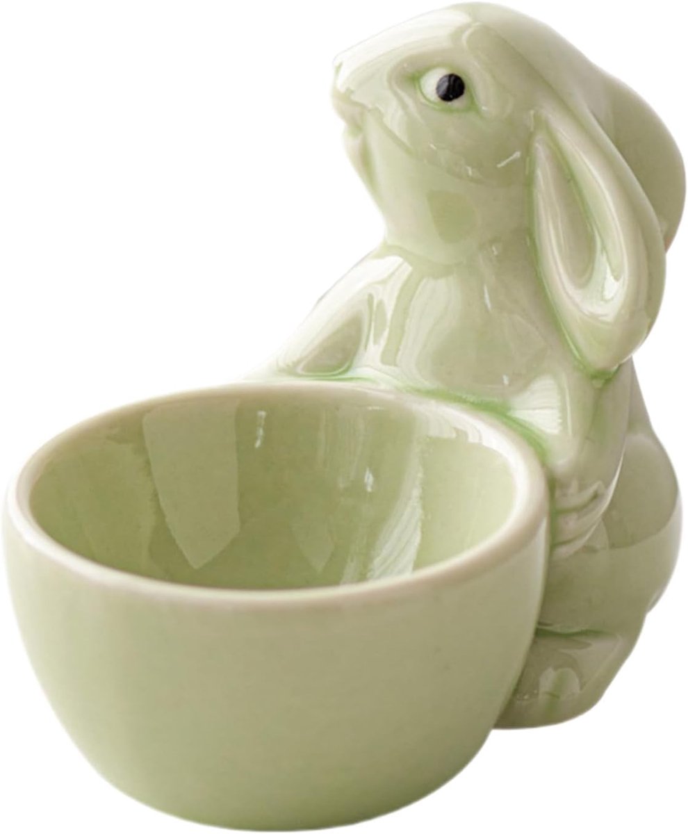 Keramisch Eierdopje - Eierhouder - Ontbijt Serveren - Stabiel Design - 335 Inch - Groen