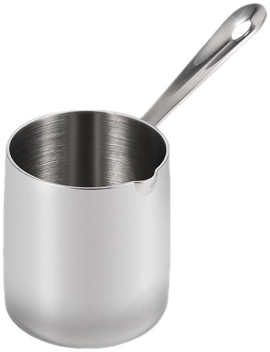 Roestvrijstalen mokkapot – 500 ml – Moderne Turkse koffiepot – Drielagige roestvrijstalen bodem