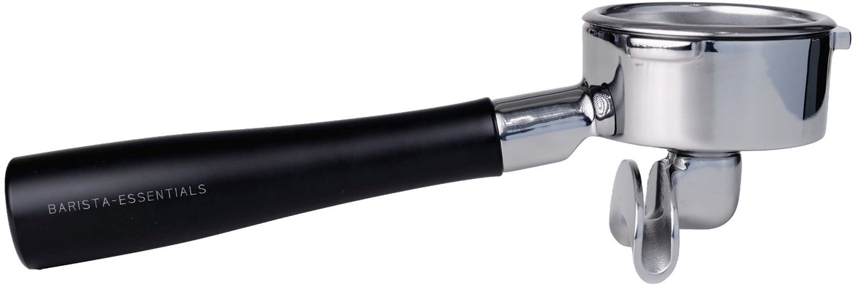 Portafilter Dubbele Uitloop - SMEG - 58mm - Zwart - RVS - Portafilter 51mm - Portafilter - Filterdrager – Delonghi Koffiemachine – Piston – Espressomachine - Barista Essentials