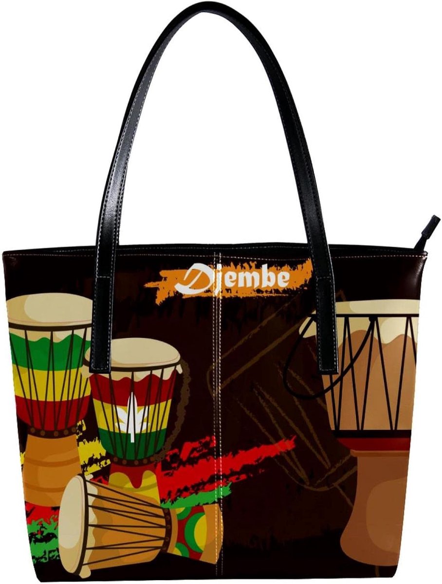 Schoudertas - Handtas - Dagelijks Gebruik - Fijne Leerlook - 40 x 29 x 9 cm - Multicolor