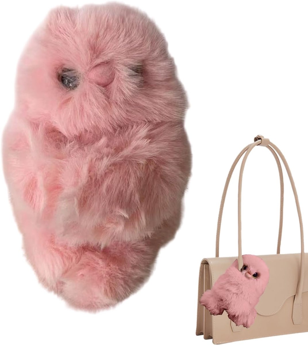 Interactieve Knuffel - Pluche Speelgoed - Stem Opnemen - Herhaalbare Functie - 17x12x15cm - Roze