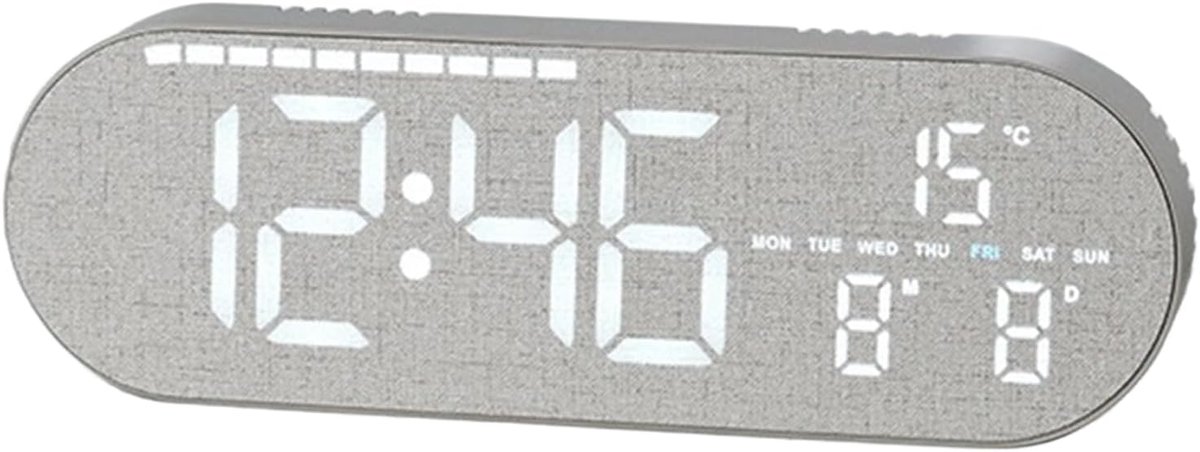 Digitale Wekker - Tijd Display - Dagelijkse Planning - Geruisloos Display - 25 x 8 x 2.7 cm