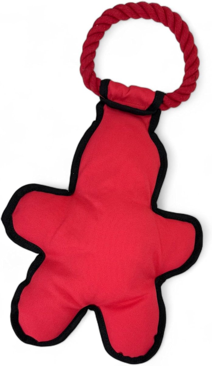 Hondenspeelgoed Pop Art - Piepend Figuur - Samen Spelen - Met Touwring - 40 cm - Meerkleurig