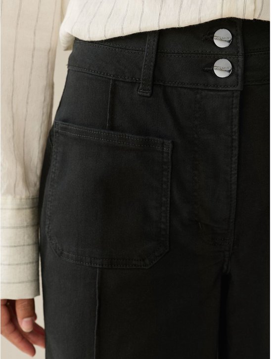 Next - Dames - Slim Lift and Shape Wide Leg Jeans - Zwart