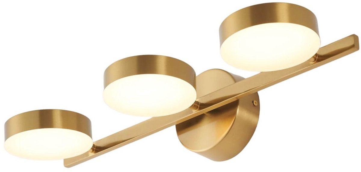 Kosilum - Syloria - Wandlamp - Messing en wit - Aluminium en siliconen