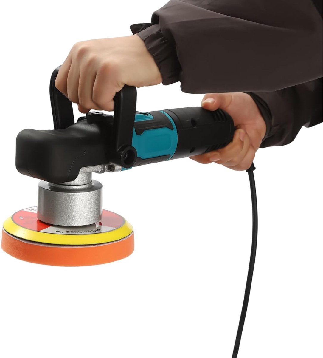 RWB® Polijstmachine Auto - Auto Polijstmachine - Polijstmachine - Zwart en Blauw - 36 x 16 x 16 cm.