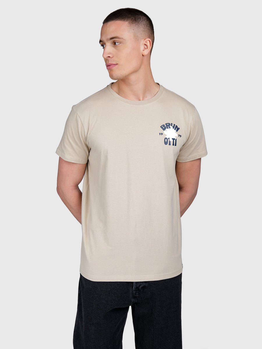 Brunotti Jondee T-Shirt Feather 100% Katoen Regular Fit S Grijs