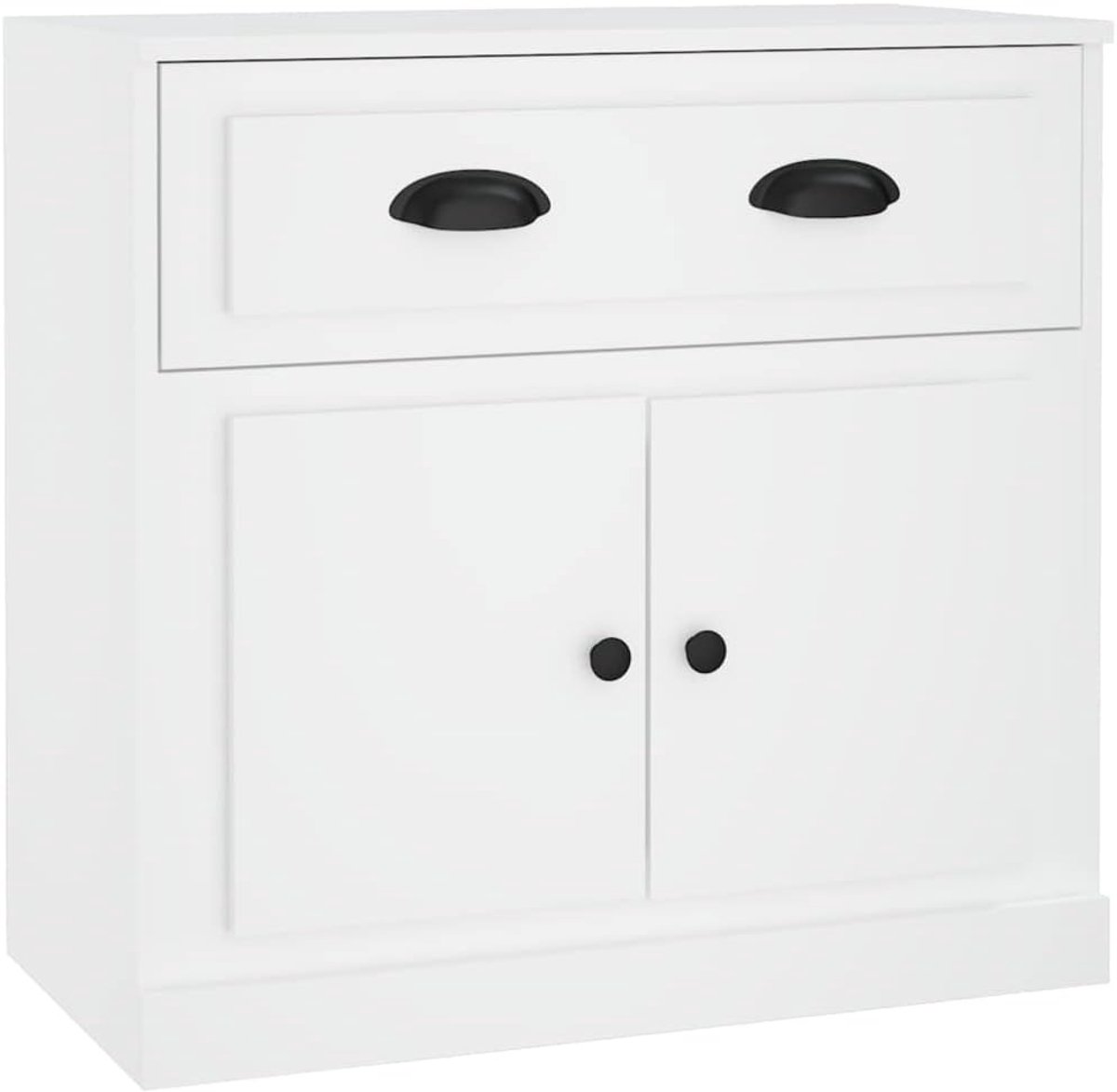 Houten Dressoir - Opbergkast Ladekast - Woonkamer Opslag - Tijdloze Uitstraling - 70x355x675 cm - Wit