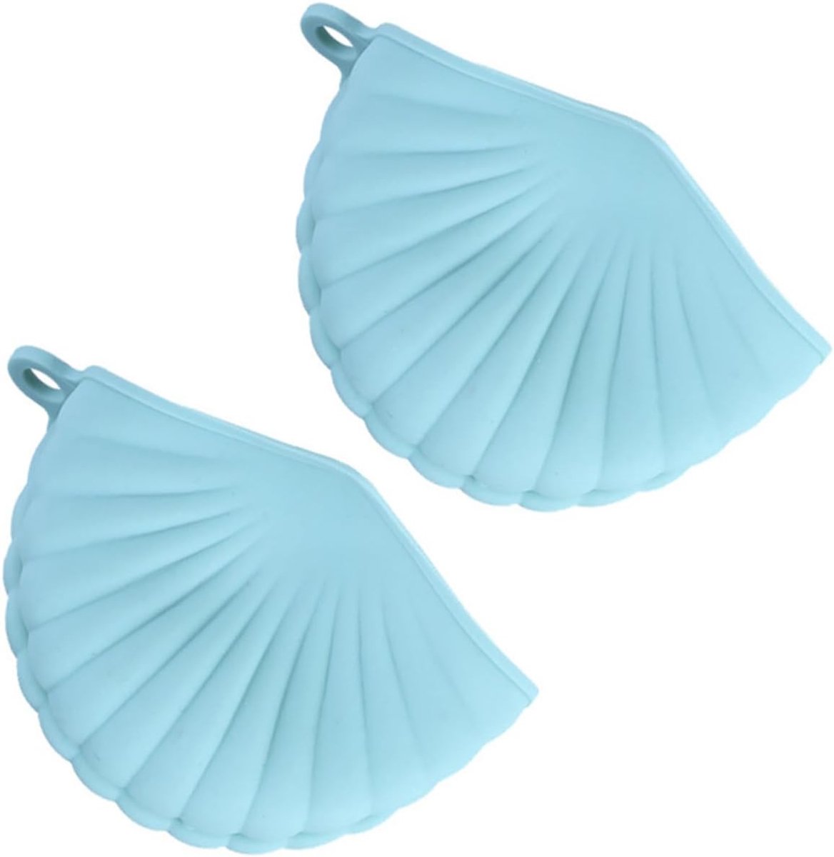 Siliconen Ovenwanten - Keukenhandschoenen Hittebestendig - Bakken Grillen Koken - Anti-slip Ontwerp - 4.32 x 3.14 inch - Hemelsblauw