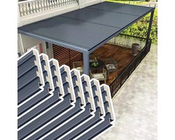 Aluminium Dakplaten - Waterdichte Dakpanelen - Dakrenovatie Tuinhuis - Golfpatroon Waterafvoer - 8 Stuks 1.1m