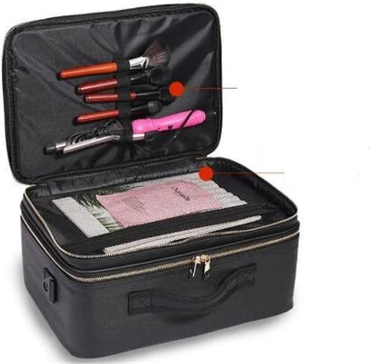 Nagellak Organizer - Cosmetica Tas - Thuis en Reis - Grote Capaciteit - 40x29x18 cm