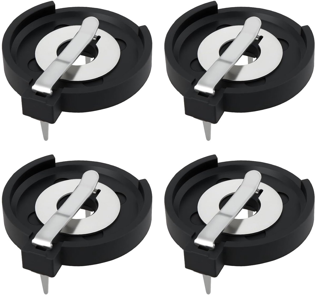 Batterij Houder - CR2430 Case - Elektronica Projecten - 4 Stuks Set - 119 x 75 cm - Zwart