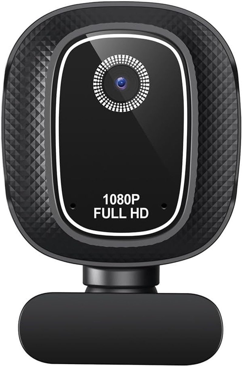 4K Webcam - HD Camera - Video Bellen - Ingebouwde Privacyklep - 10 x 8 x 6 cm - Zwart