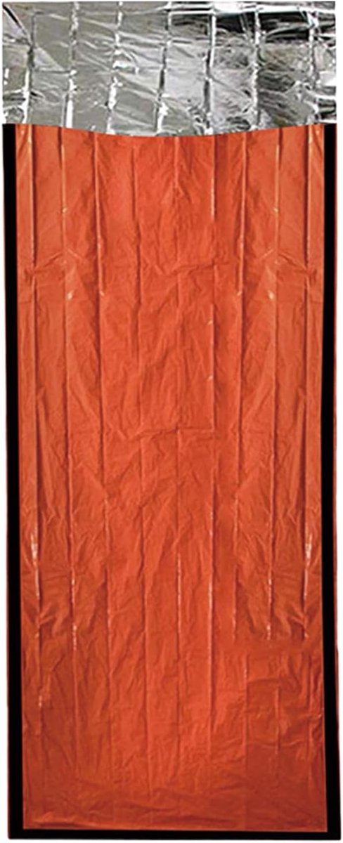 Reddingsdeken Slaapzak - Nooddeken Outdoor - Survival Noodsituaties - Lichaamswarmte Vergrendeling - 266 x 91 cm - Oranje