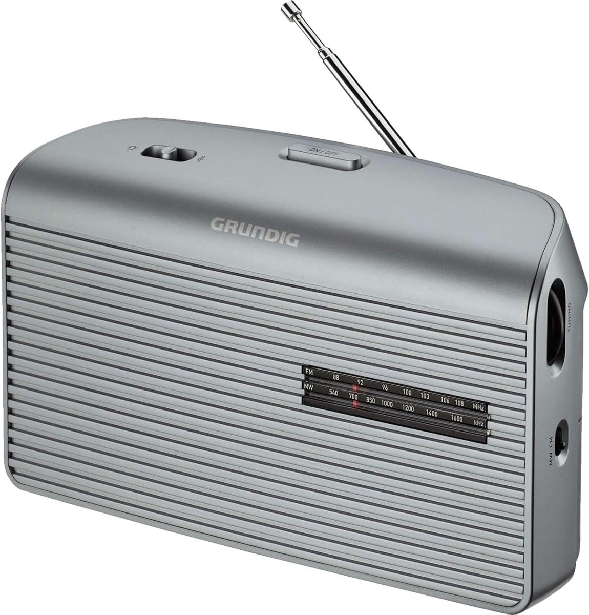 Draagbare Radio - FM Ontvanger - Thuis en Onderweg - Automatische Scherpteafstemming - Compact Formaat - Grijs