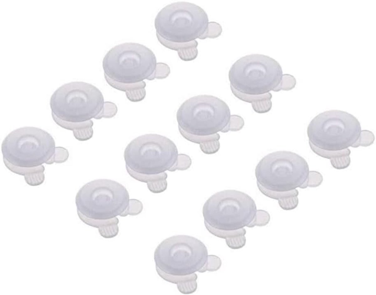 Dekbedovertrek Clips - Bed Houders - Vastzetten Dekbed - Eenvoudig Kliksysteem - 12 Stuks - Wit