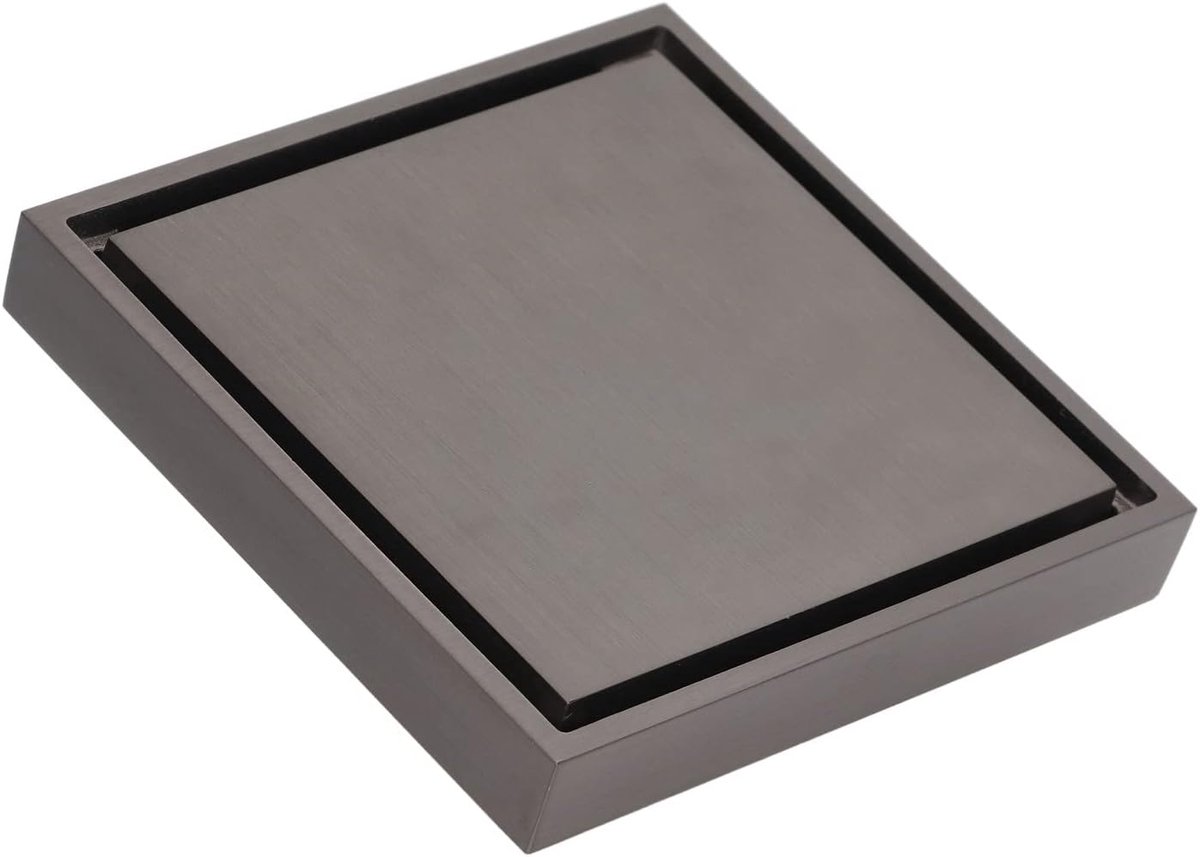 Afvoerputje - Vloerafvoer - Snelle afvoer - Zwaartekrachtveer ontwerp - 10x10cm - Zilver