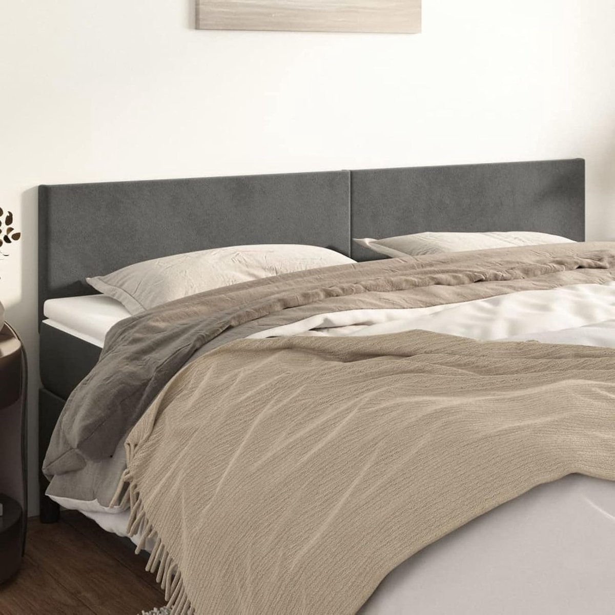 Hoofdbord Set - Bed Wand - Slaapkamer Decoratie - In Hoogte Verstelbaar - 80x78/88 cm - Do