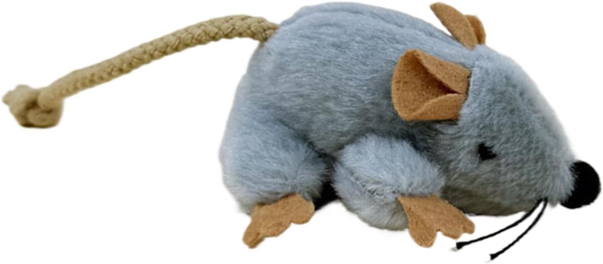 Kattenspeeltje Muis - Interactief Speelgoed - Spelen met Katten - Realistische Bewegingen - 9x9x4cm