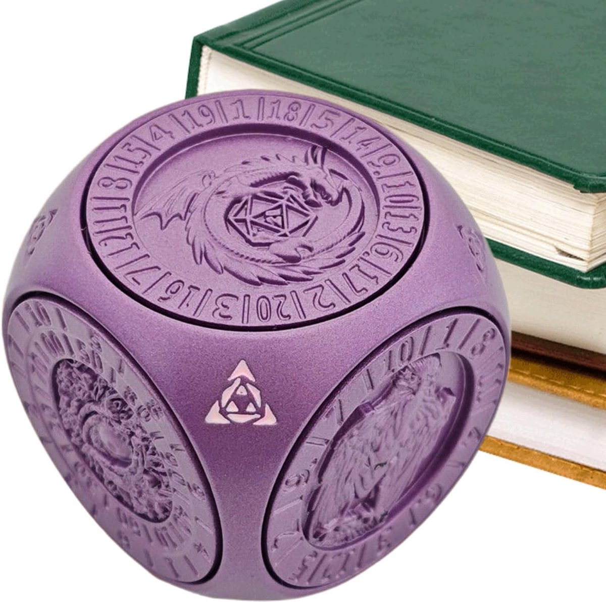 Dobbelstenen Set - Geometrisch Speelgoed - Gezelschapsspellen - Draaibaar Design - 7 x 7 cm - Paars