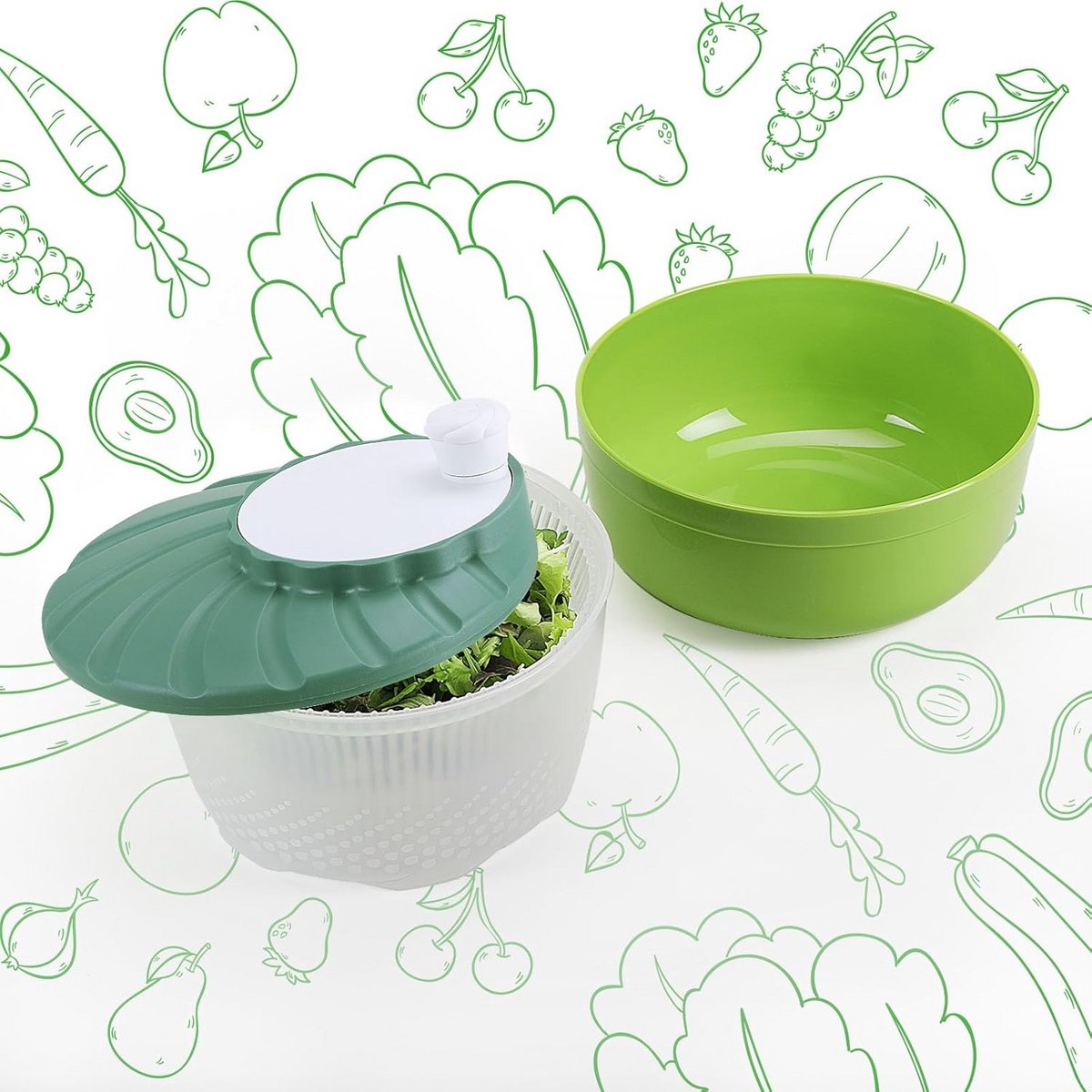 Centrifuge en saladekom, hoogwaardig en functioneel, 100% Italië