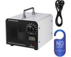 160 Ozongenerator voor Thuisgebruik (60 g/u) – Draagbare Luchtreiniger met Timer, Bereik van 400 m³/u – Compacte Luchtreiniger voor in Huis, Verwijdert Rook, Huisdiergeuren en Muffe Luchtjes – EU-stekker