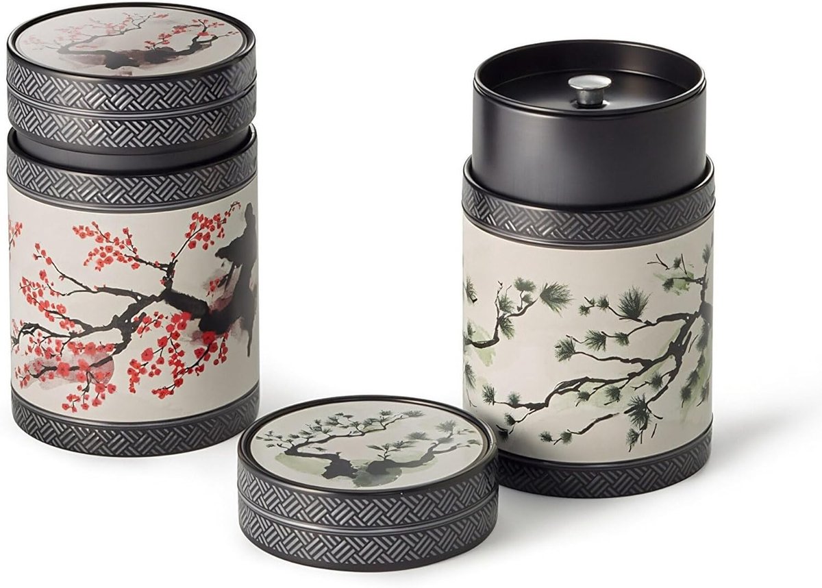 Set van 2 metalen blikken met draaisluiting - 150 g