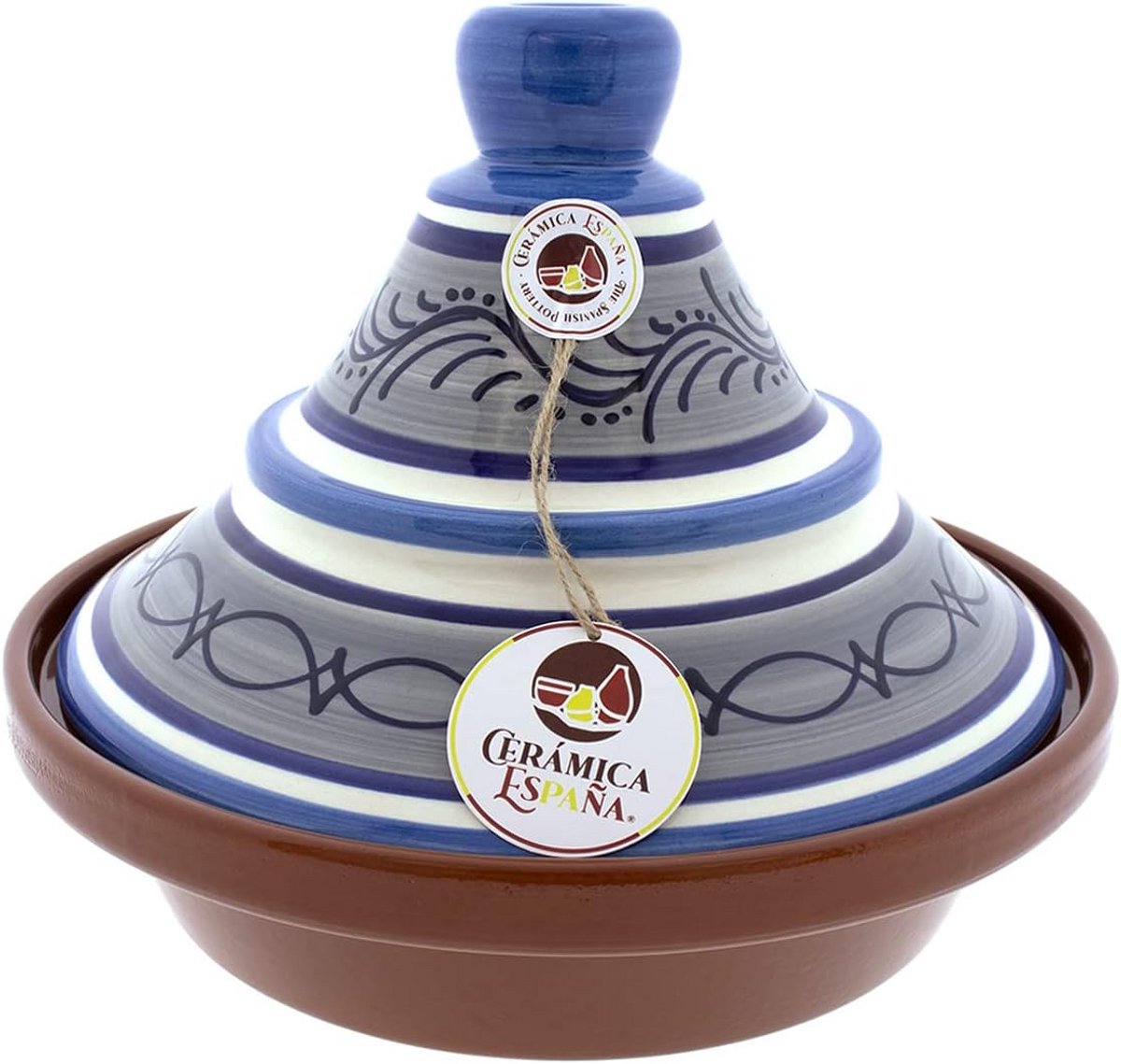 Vuurvast Keramisch Talin met Deksel - Traditionele Tajine voor Oven - 27 x 27 x 23 cm
