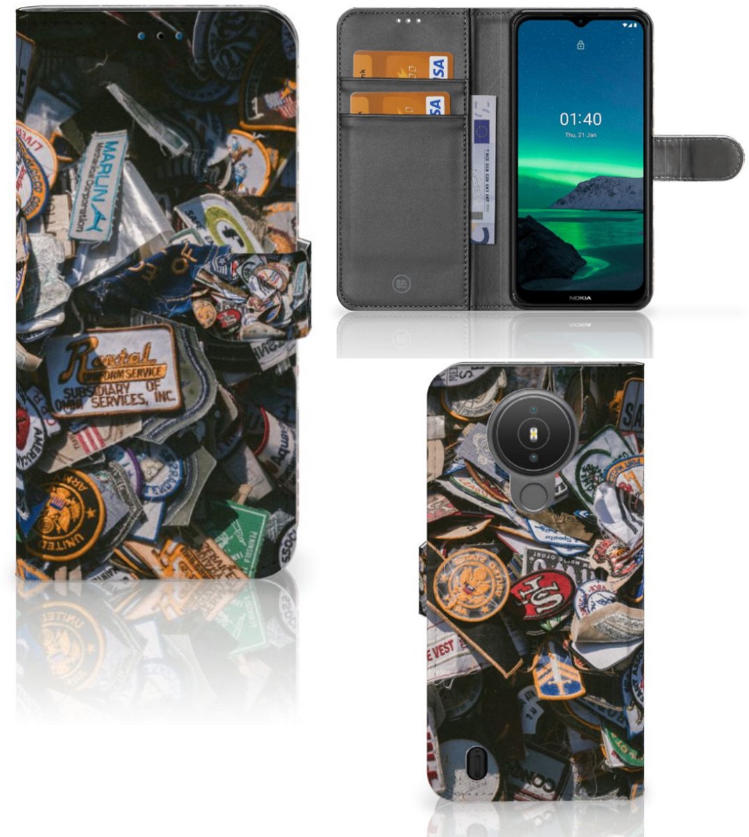 Nokia 1.4 Telefoonhoesje met foto Badges