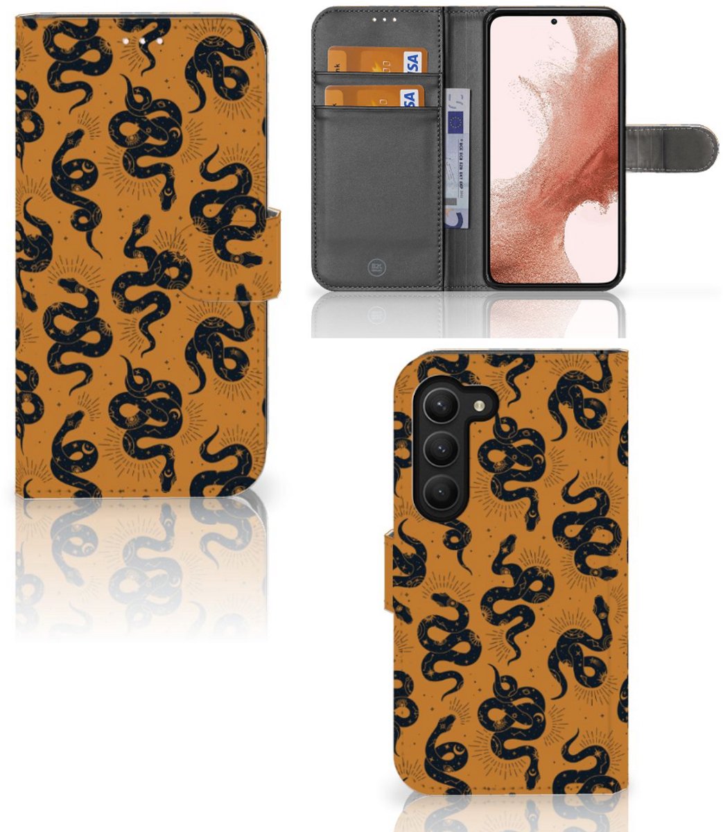 Telefoonhoesje met Pasjes voor Samsung Galaxy S23 Snakes