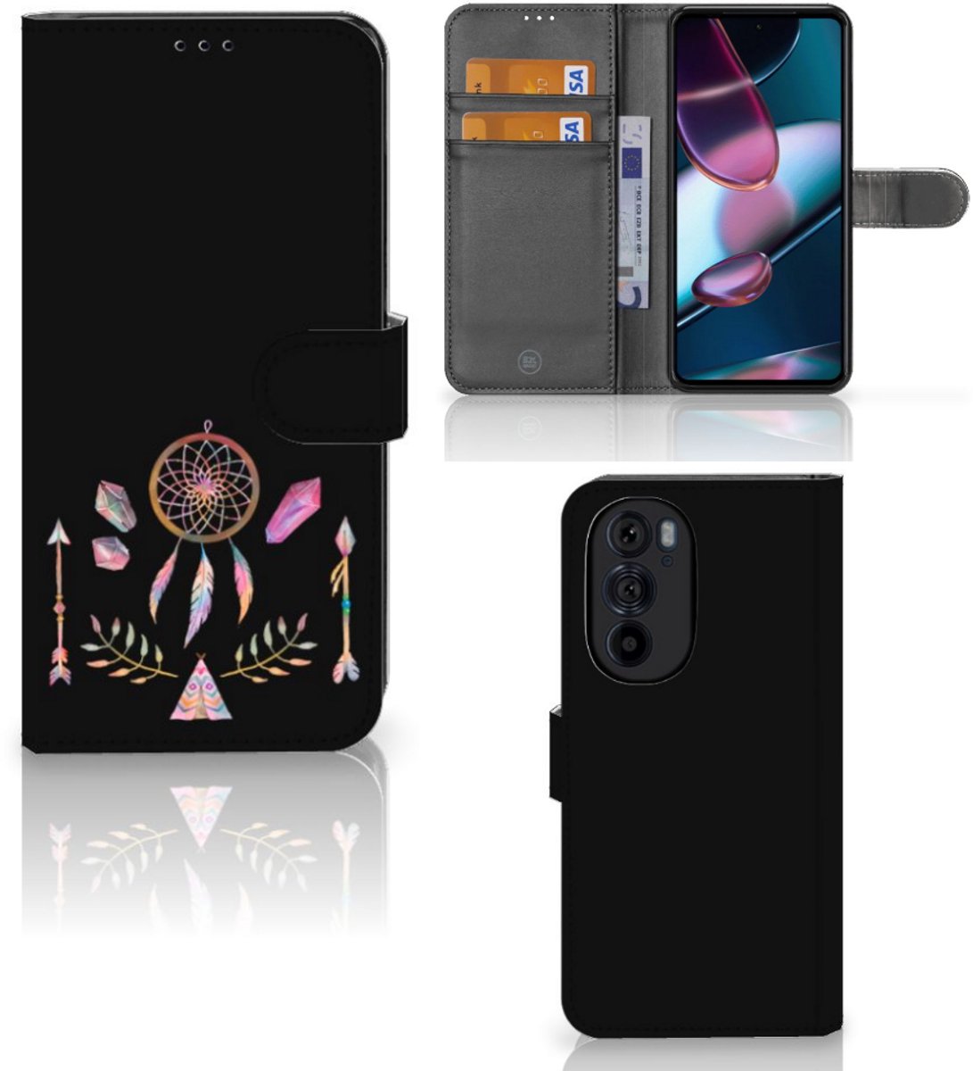 Motorola Edge 30 Pro Leuk Hoesje Boho Dreamcatcher
