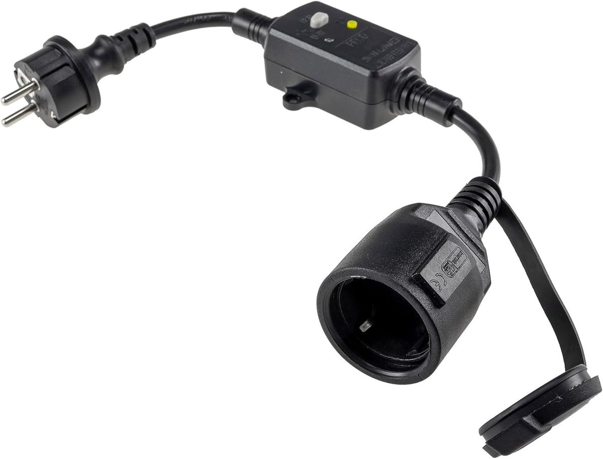 Aardlekbeveiligingsschakelaar voor stopcontact 230V - 30mA IP44 buiten